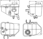 RADYATOR YEDEK SU DEPOSU MERCEDES W203 CL203 S203 C209 A209 - 1