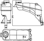 RADYATOR YEDEK SU DEPOSU MERCEDES E-CLASS W210 S210 - 1