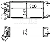 TURBO RADYATÖRÜ INTERCOOLER BERLINGO 04 C4 04 P308 07 PARTNER 04 1.6HDI AL/PL/BRZ 300x147x76 - 1