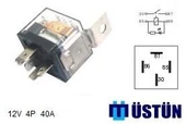 MİNİ ROLE ŞEFFAF 12V 4P 40A - 1