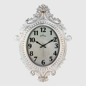 731-BA DUVAR SAATİ GRİ ÇERÇEVE ÇAP:73cm x 54cm VİNTAGE TAÇLI EKSİTME DEKORATİF AMERİKAN BRİSTOL KADRAN AKAR SANİYELİ MEKANİZMA AKRİLİK BOYA MİNERAL CAM - 1