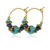 KL- DAMLA TAŞ ÇİFT KÜPE MAVİ ER - 1