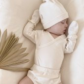 Naturaborn GOTS Organik Sertifikalı Lastikli Bebek Eldiveni - 4