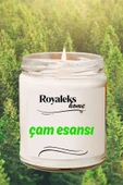 Doğal Özel Seri Kokulu Dekoratif Kavanoz Mum 210 cc - Çam Esansı - RYL - 3
