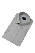 Erkek Klasik Tek Cepli Kısa Kol Gömlek BGL-ST04554 thumbnail 12