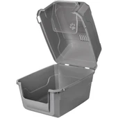 Mikopet Deluxe Gri Kapalı Kedi Tuvaleti - 1