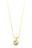 Kalp Kolye - 60 cm - Altın - 1