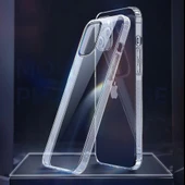 iPhone 12 Mini Transparent Serisi Şeffaf Silikon Cep Telefonu Kılıfı thumbnail 3