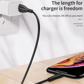 Joyroom S-M405 2.4A Lightning Şarj ve Data Kablosu PVC 2M Siyah - 2