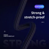 Joyroom S-M379 5.0A Mikro Süper Hızlı Örgülü Şarj Kablosu Siyah thumbnail 4