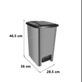 Omnipazar SRL-3029 Slim Pedallı Plastik Çöp Kovası İç Kovalı 25 lt - 4
