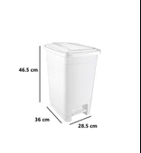 Omnipazar SRL-3029 Slim Pedallı Plastik Çöp Kovası İç Kovalı 25 lt - 2