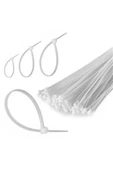 100 Adet Plastik Cırt Kelepçe Kablo Bağı Kablo Düzenleyici-4.8 X 380 Mm - 1