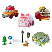 Polı Zr-913 Robocar Poli Gogo City Seri Ambar,roy,mark Oyun Seti - 3