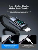 Joyroom 2,4A USB'den Lighting Dijital Ekranlı Göstergeli Şarj Kablosu 1.2MT - 2
