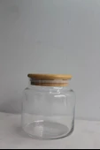Bambu Kapaklı Cam Kavanoz 500ml - 1