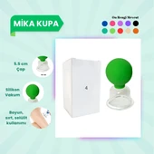 Silikon Vakumlu Mika Yüz Masaj Kupası No:4 Açık Yeşil - 1