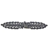 Antika Tarz Dekoratif Pirinç Yaprak Desenli Menteşe - 55x265 Mm, Oksit - 1