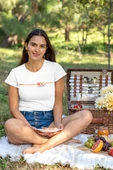 Göztepe 100. Yıl - Şan Şeref Dolu 100 Yıl Kısa kollu bisiklet yaka t-shirt Kadın - 1