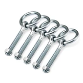 M8 Somunlu 5 li Delikli Halka Metal Paslanmaz Civata Sabitleme Çekme Kaldırma Tavan Kancası Asma Kit thumbnail 5