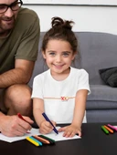 2'li Göztepe 100. Yıl - Şan Şeref Dolu 100 Yıl Kısa kollu bisiklet yaka t-shirt Baba Kız - 5