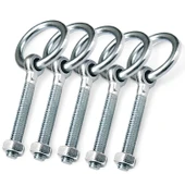 Delikli Halkalı Metal Paslanmaz Civata M10 Somunlu Sabitleme Çekme Kaldırma Tavan Kancası Asma Kit thumbnail 5