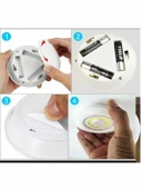 Winnboss Dekoratif Led Spot Lamba Kumandalı Yuvarlak Pilli 3 Lü WN-1186 - 3