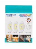 Winnboss Dekoratif Led Spot Lamba Kumandalı Yuvarlak Pilli 3 Lü WN-1186 - 4