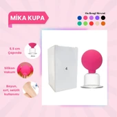 Silikon Vakumlu Mika Yüz Masaj Kupası No:4 Pembe - 1