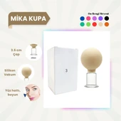 Silikon Vakumlu Mika Yüz Masaj Kupası No:3 Bej - 1