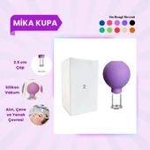 Silikon Vakumlu Mika Yüz Masaj Kupası No:2 Koyu Mor - 1