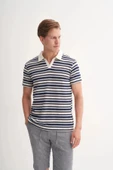 Cazador Polo Yaka Regular Fit Örme Çizgili Tişört 4033 - 3