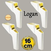 Logan  4 Adet Set 16 Cm Beyaz Altın Mobilya Tv Ünitesi Koltuk Kanepe Destek Ayağı Ayakları M8 Civata thumbnail 1