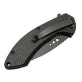 4215 Kırmızı Kamp Çakı 20cm- Yarı Otomatik, Kemerlikli, Oluklu - 1