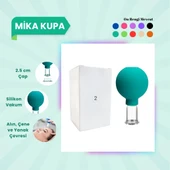 Silikon Vakumlu Mika Yüz Masaj Kupası No:2 Yeşil - 1