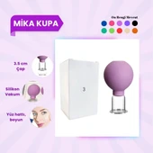 Silikon Vakumlu Mika Yüz Masaj Kupası No:3 Mor - 1