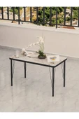 Modern Serisi Bahçe Takımı, Bahçe Mobilyası, Metal Koltuk Takımı - 3+1+1 Sehpalı - Efes Krem - 5