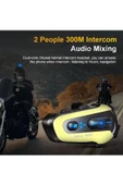 N3x Rgb Işıklı Intercom 3 Kişi Bağlantılı 1000mah Motosiklet Bluetooth Kulaklık Seti - 2