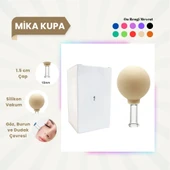 Silikon Vakumlu Mika Yüz Masaj Kupası No:1 Bej - 1
