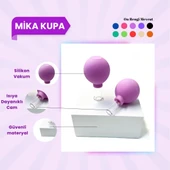 Silikon Vakumlu Mika Yüz Masaj Kupası 2'li Set Mor - 1
