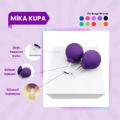 Silikon Vakumlu Mika Yüz Masaj Kupası 2'li Set Koyu Mor - 1