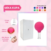 Silikon Vakumlu Mika Yüz Masaj Kupası No:1 Pembe - 1