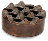 Döküm Yuvarlak Küllük Bakır 9cm - 3