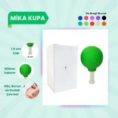 Silikon Vakumlu Mika Yüz Masaj Kupası No:1 Açık Yeşil - 1