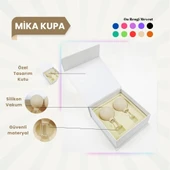 Silikon Vakumlu Mika Yüz Masaj Kupası 2'li Set Bej - 1