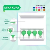 Silikon Vakumlu Mika Yüz Masaj Kupası 4'lü Set Açık Yeşil - 1