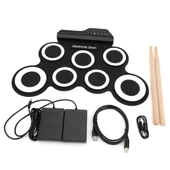 Ayt Magicvoice G3002 Elektronik Bateri Roll UP Davul Matı Kiti 7 Ped Elektro Baterisi Davul Seti Müzik Aleti - 3