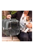 Pribor PR-10 Kedi Köpek Evcil Hayvan Taşıma Çantası Box Çok Fonksiyonlu 32 × 47 × 29 cm Gri - 8