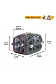 Pribor PR-10 Kedi Köpek Evcil Hayvan Taşıma Çantası Box Çok Fonksiyonlu 32 × 47 × 29 cm Gri - 2
