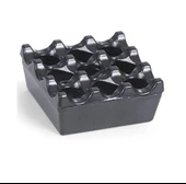 Döküm Kare Küllük Siyah 8cm - 1